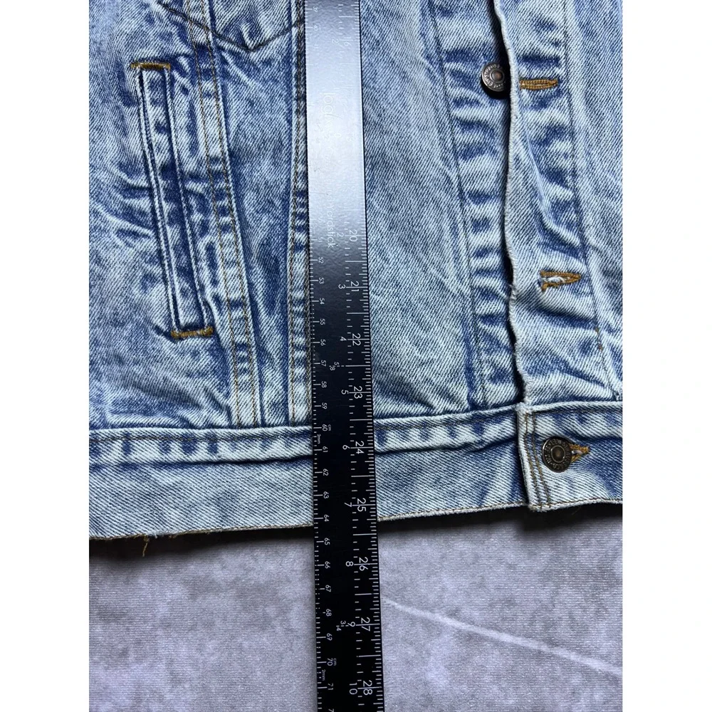 Levi's Denim Vest Mens M Blue Acid Wash Frayed Cut Off Trucker 70507-0219 USA